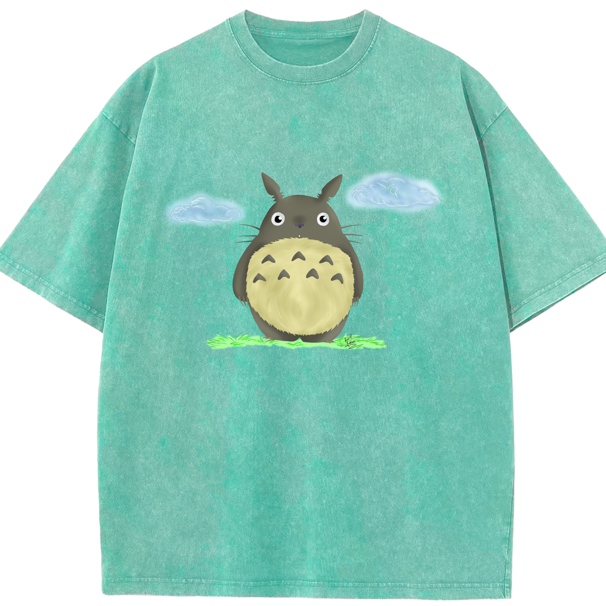 （画像用） となりのトトロ 草壁メイ 草壁サツキ My Neighbor Totoro Satsuki Kusakabe Mei Kusakabe 綿100% ヴィンテージ風 半袖Tシャツ（フロントプリント）